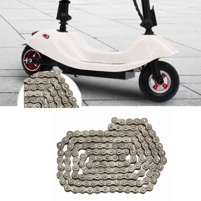 Chaîne de remplacement en acier durable 25H pour trottinette électrique