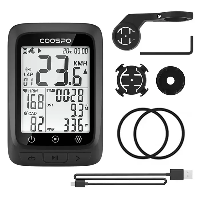 Coospo BC107 ordinateur de vélo GPS sans fil compteur kilométrique de vélo compteur de vitesse 2.4 p