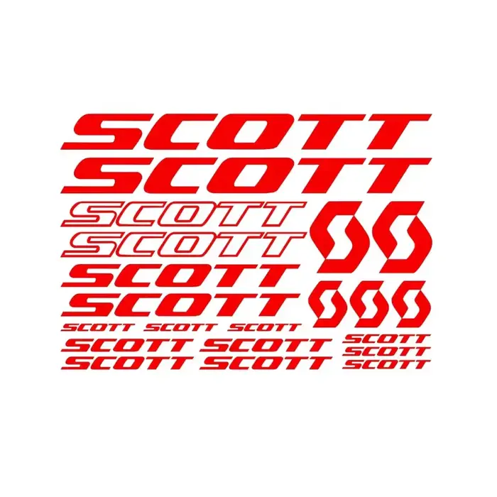 Ensemble de 21 autocollants pour cadre de vélo de style Scott, autocollants en vinyle imperméables pour vélo, 32x22cm