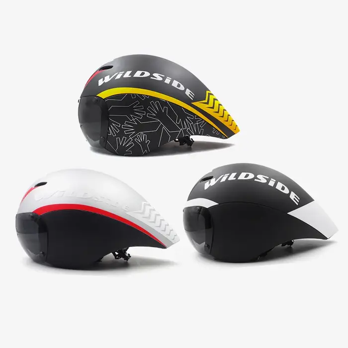 Vélo Aero casque lentille Transparent gris Triathlon tt