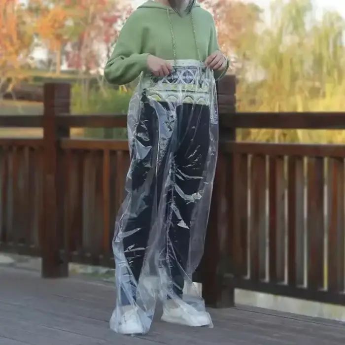 Nouveau pantalon de pluie jetable voyage en plein air cyclisme épaissi Pack pied dérive imperméable