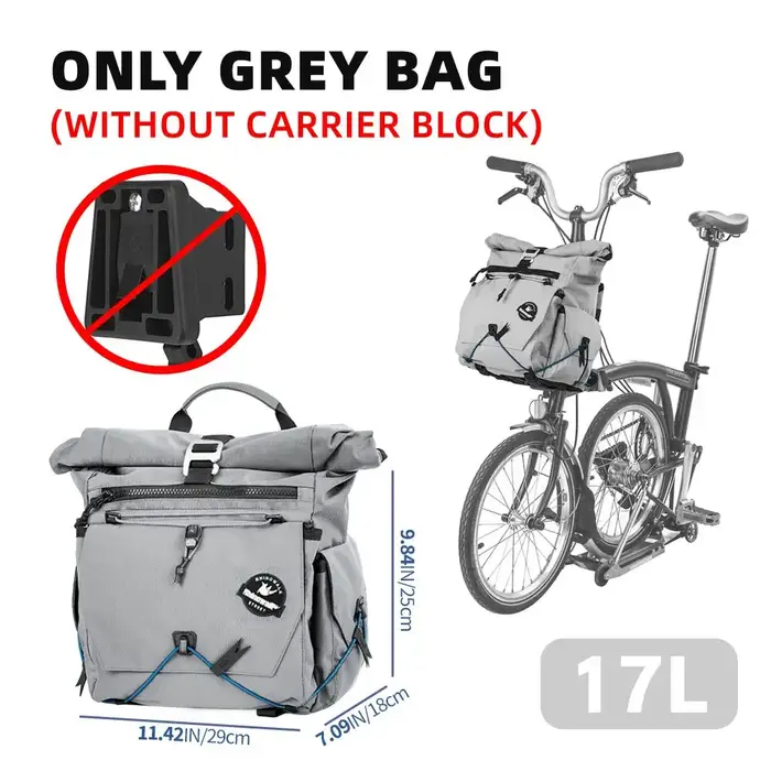 Sac de guidon de vélo Rhinowalk à dégagement rapide avec cadre de support