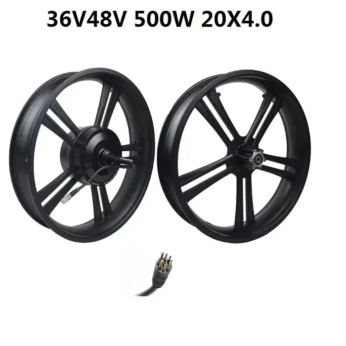 Super73 moteur avant et arrière roue intégrée jeu de roues 20X4.0 moyeu de roue 500W 750W 1000W mote