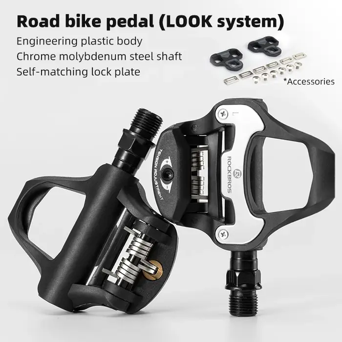 ROCKBROS-Pédales de vélo autobloquantes compatibles éventuelles D, appellation 9/16 ", 2 roulements 