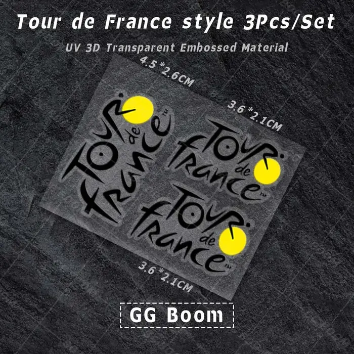 Autocollants UV pour vélo, autocollants de championnat de cyclisme, Giro & Tour de France, décor de 