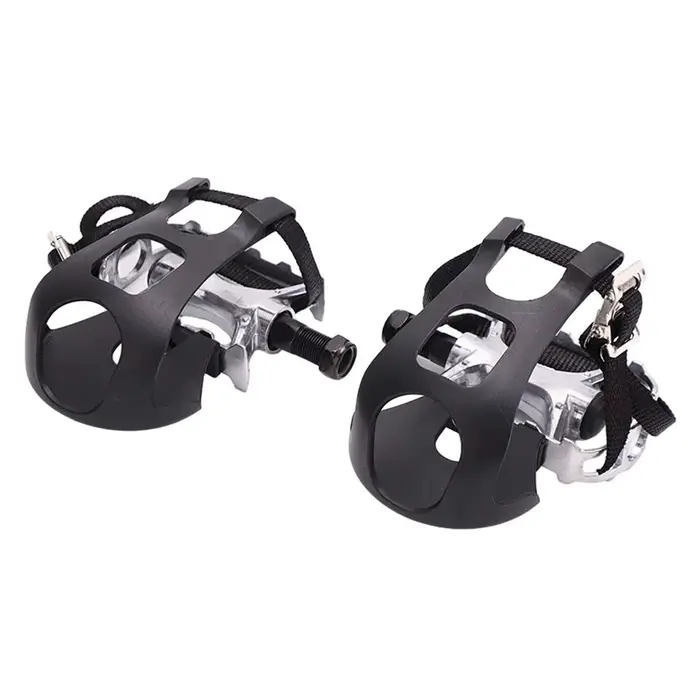 Pédales de vélo d'exercice avec Clips et sangles
