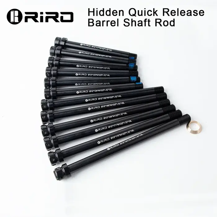 RIRO vélo caché dégagement rapide baril tige d'arbre 12/15MM ultraléger en alliage d'aluminium QR vtt