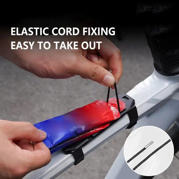 Support de gel énergétique pour vélos de montagne avec boucles élastiques