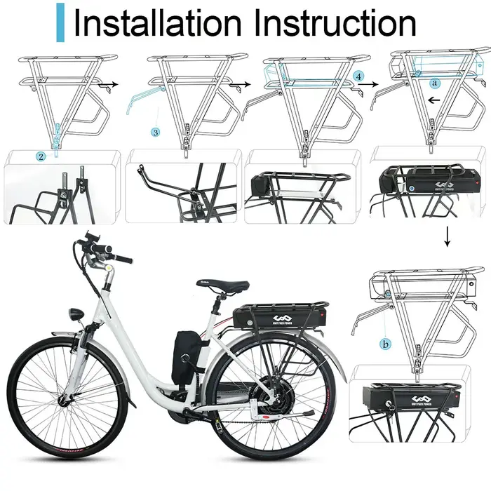 Batterie Arrière T1 pour Vélo Électrique
