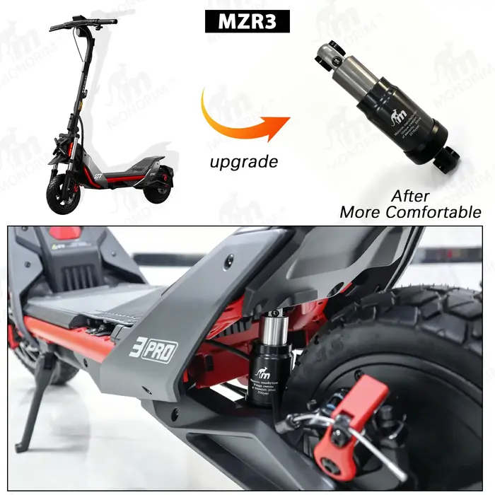 Amortisseur arrière à suspension pneumatique Monorim MZR3 Pro pour trottinette électrique Segway ZT3 Pro - Accessoires
