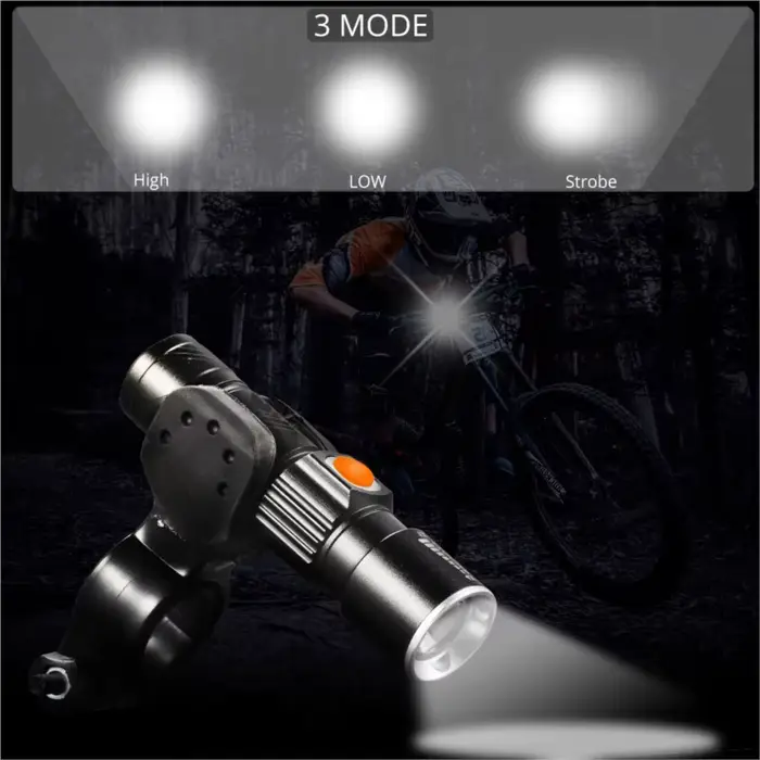 ZK30 3 in1 8000 Lumen vélo vélo lumière USB rechargeable LED étanche Super lumineux Zoom phare arriè