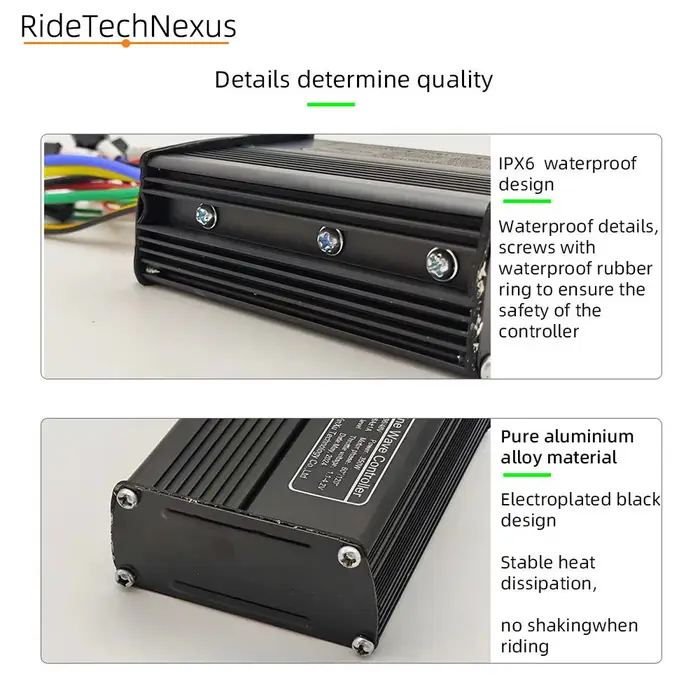 Contrôleur de moteur sans balais à onde sinusoïdale 500W 750W 25A pour vélo électrique VTT et trottinette avec écran LCD couleur S866 gris clair