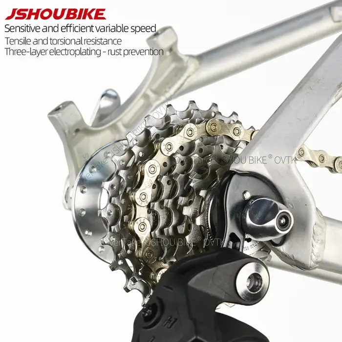 JSHOUIKE 1/6/7/8/9/10/11/12 vitesses chaîne VTT vélo de route galvanoplastie prévention de la rouille vtt