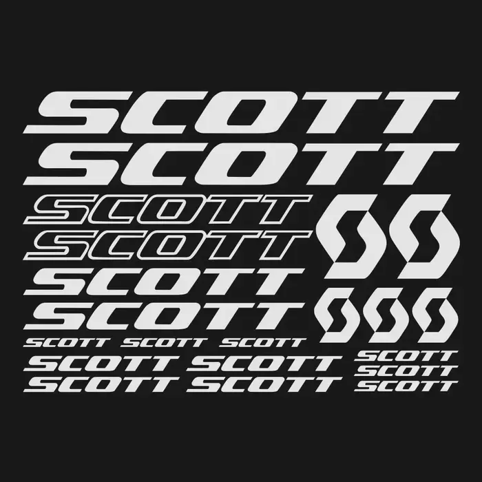 21 autocollants pour vélo, pour cadre de vélo Scott, feuille d'autocollants pour vélo, autocollant p