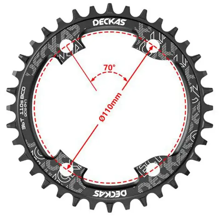 DECKAS – plateau étroit et large pour vélo de route à 4 griffes