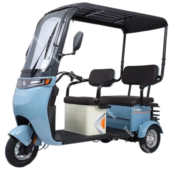 Scooter électrique vélo Parent enfant 3 roues avec toit 3 sièges longue portée 50KM pour adultes femmes 1000w Tricycle