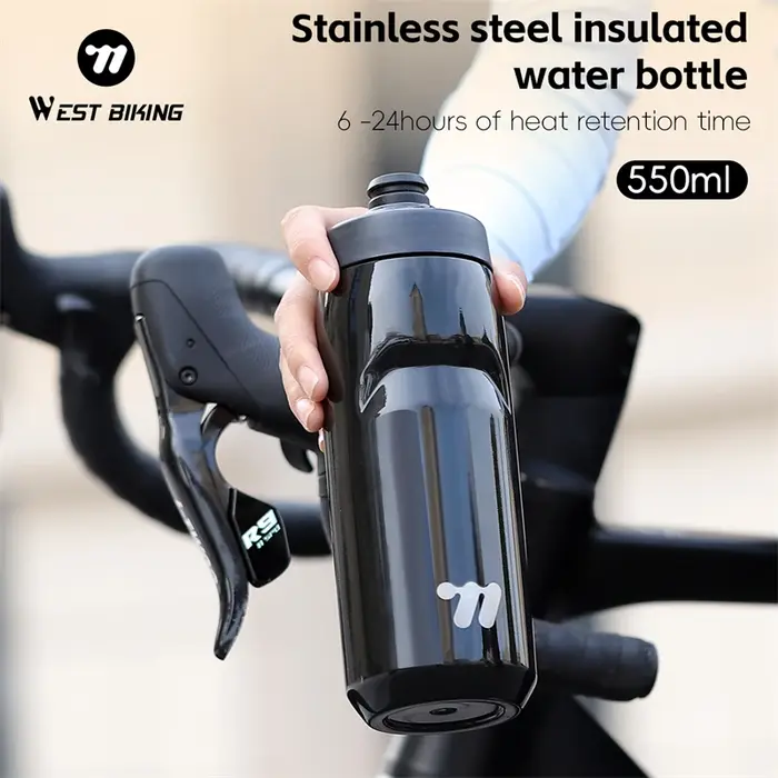 Bouteille d'eau pour vélo en acier inoxydable WEST BIKING