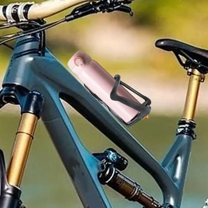 Porte-bouteille réglable pour vélo de montagne et vélo de route noir robuste sans perçage pour bouteille d'eau accessoire cyclisme robuste