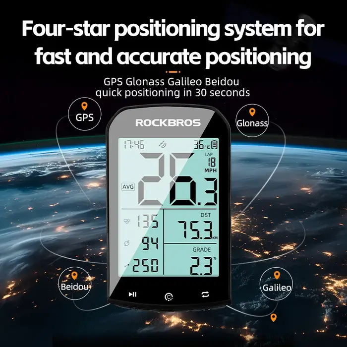 ROCKBROS GPS ordinateur de vélo capteurs de vitesse ordinateur de vélo vtt route type-c étanche capt