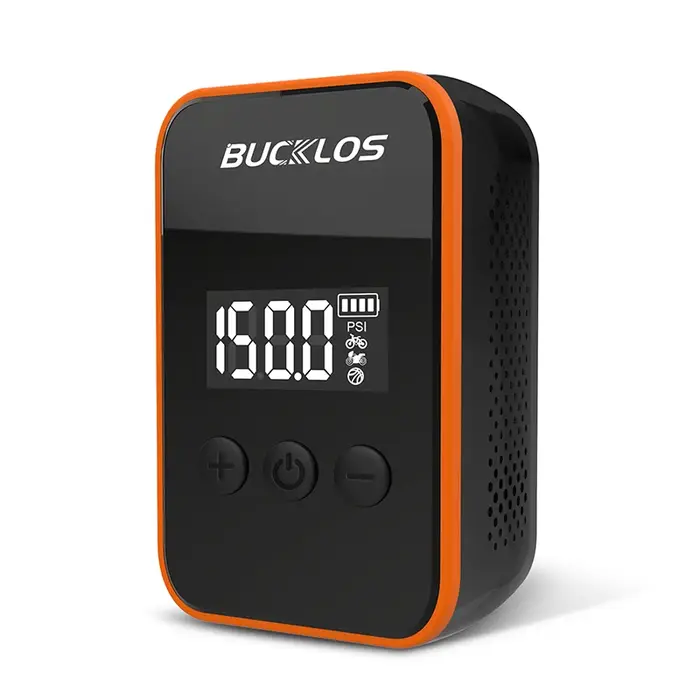 BUCKLOS vélo Mini gonfleur de pneu électrique 150PSI vélo Mini pompe à Air Presta/Schrader Valve Por