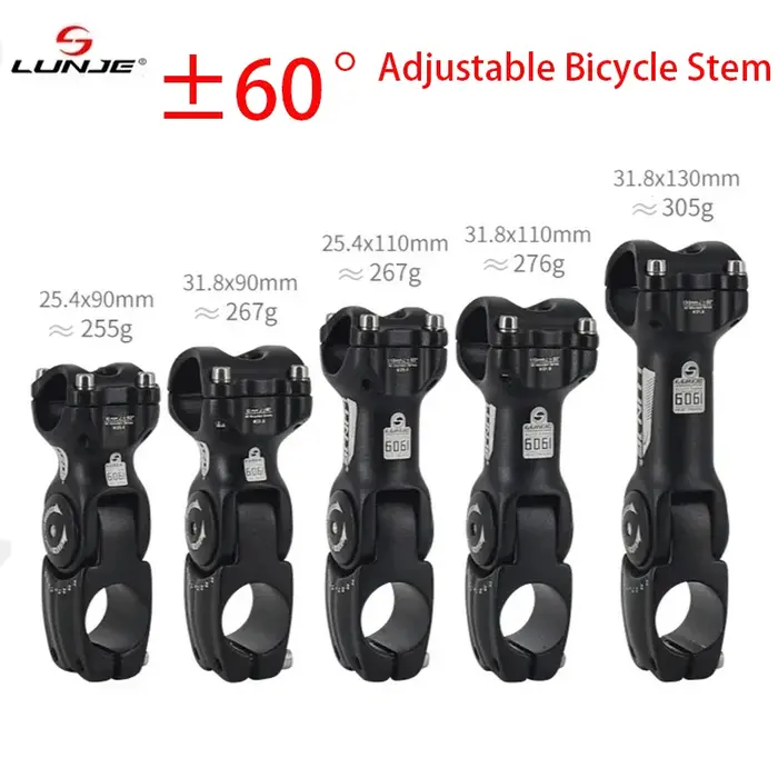 Potence ajustable pour guidon de vélo de route et VTT