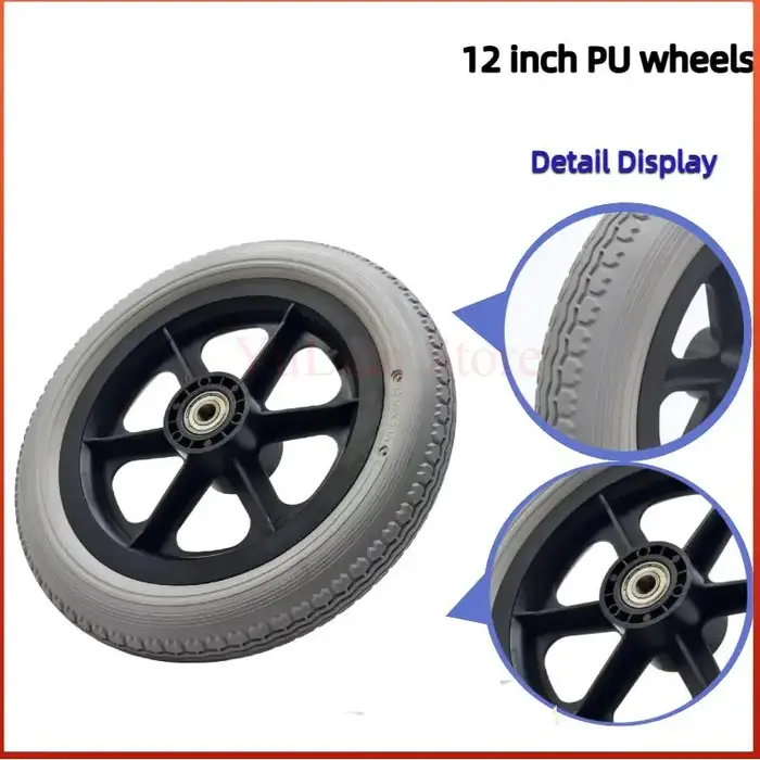 Pneus solides gris non gonflables de 12 1/2 x 2 1/4, adaptés au remplacement des pneus de trottinettes électriques, résistants à l'usure et antidérapants.