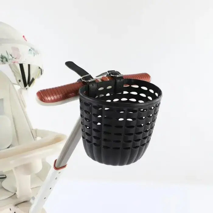 ✔ Panier de vélo pour enfants, panier de rangement durable avec sangles réglables en PU, panier de g