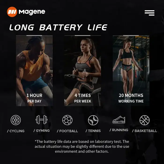 Magene Mover H64 capteur de fréquence cardiaque double Mode ANT Bluetooth avec sangle pectorale ordi