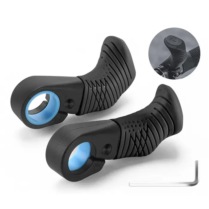 1 paire de poignées de pouce de vélo vtt, ergonomiques, antidérapantes, légères, poignée de Force de