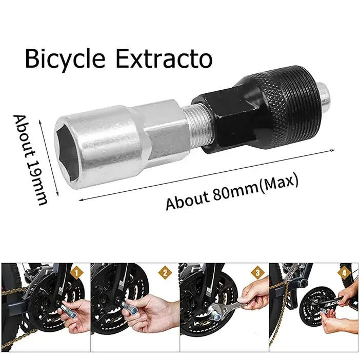 Outil de retrait de manivelle de roue de chaîne de réparation de vélo