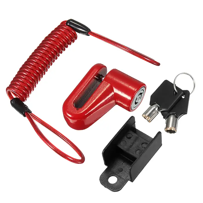 Remplacement antivol de casier de roue de freins à disque de serrure de fil d'acier pour le Scooter 