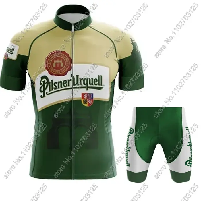 Drink Beer 2025 Maillot de cyclisme ensemble vert vêtements vélo de route chemises tchèques costume