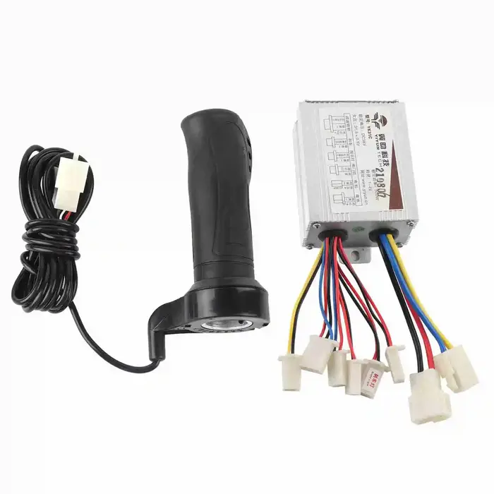 Contrôleur de vitesse brossé pour moteur 24V 36V 48V 500W et poignée d'accélérateur pour vélo électr