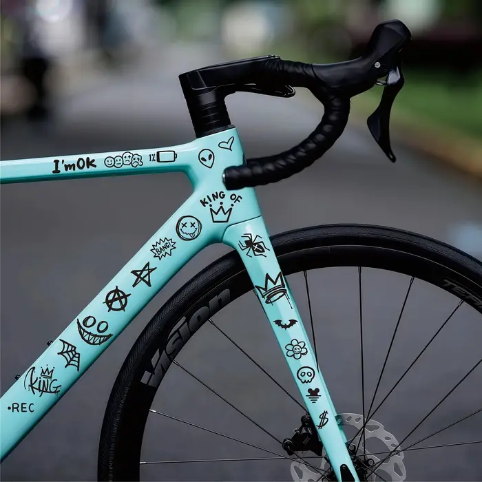 Ensemble d'autocollants pour cadre de vélo