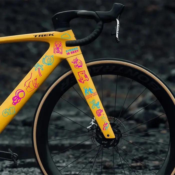 1 autocollant coloré de graffiti pour vélo