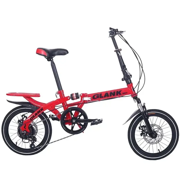 Vélo utilitaire pour adulte et enfant cadre en acier robuste avec suspension bidirectionnelle et freins à disque pour mobilité urbaine confortables