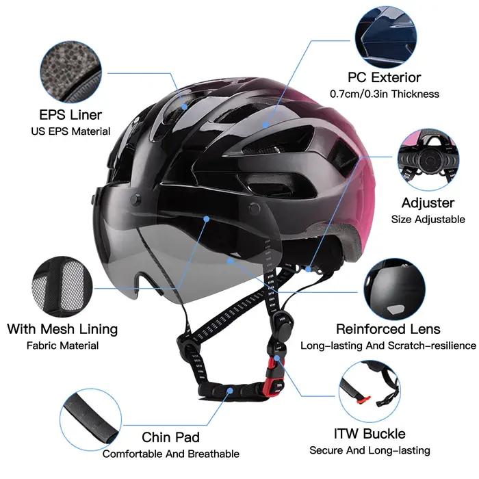 Casques de vélo avec feu arrière LED pour femmes