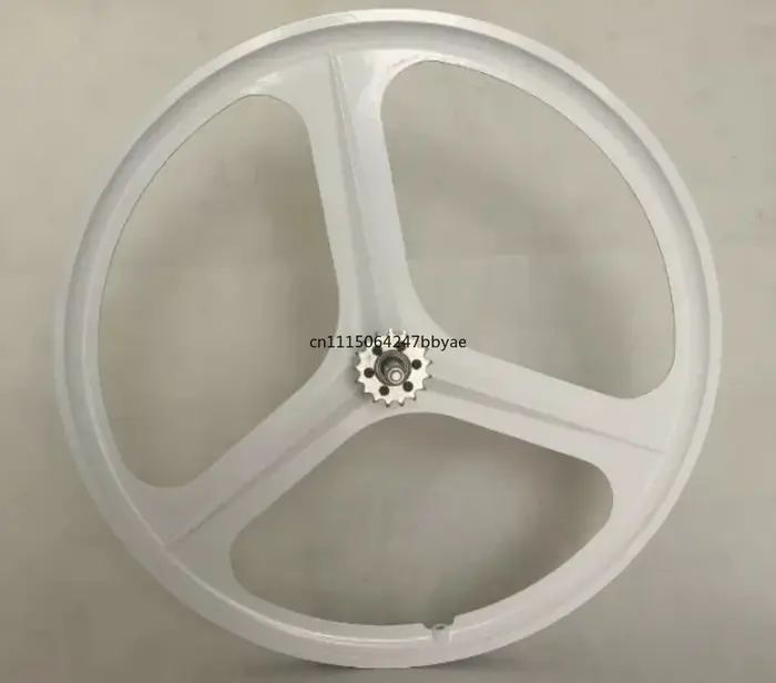 Pour vélo fixie 700C, jeu de roues intégrées à 3 rayons, roue avant et arrière monobloc en alliage pour vélo à vitesse fixe.