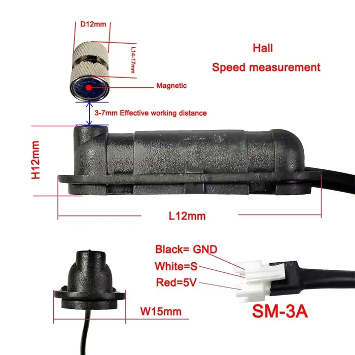 Vélo électrique pour Kunteng capteur de vitesse externe KT-BZ-1 métal pour e-bike bricolage Kit de Conversion pièces multi-specie multi-standard