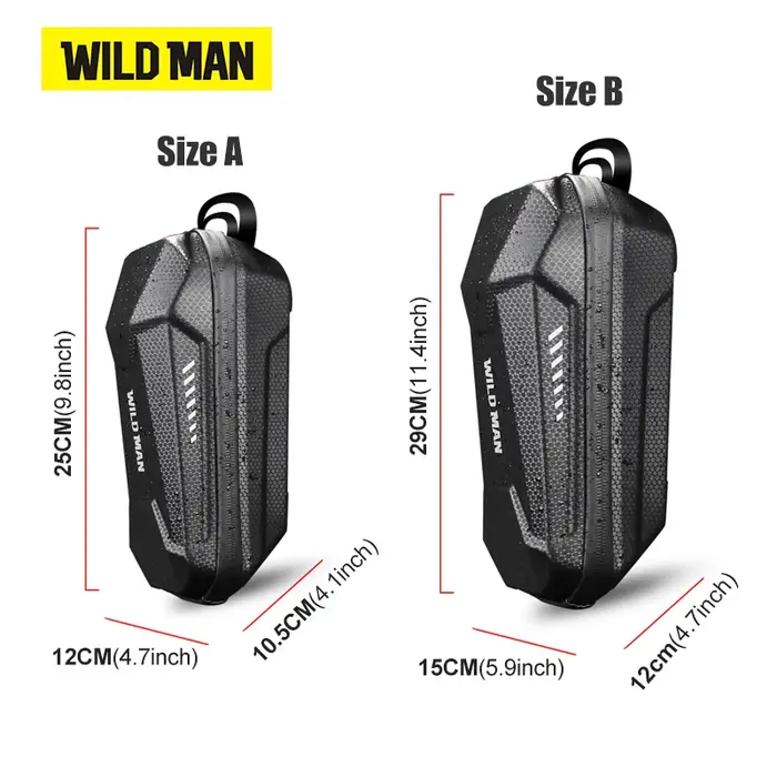 WILD MAN ES8 sac de guidon de vélo sacoches EVA coque dure avant Balance Scooter haute capacité carb