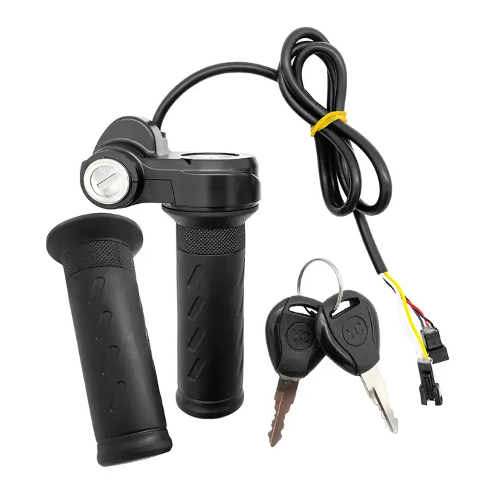 Poignée antidérapante d'accélérateur à torsion complète pour vélo électrique