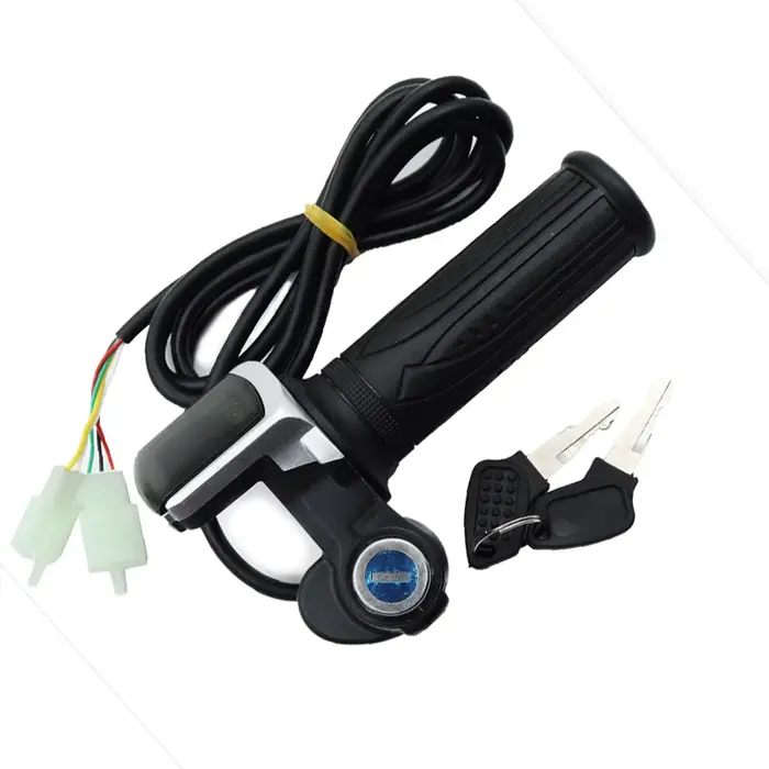 1 paire de poignées de réglage de la vitesse de l'accélérateur de vélo de Scooter électrique avec affichage de verrouillage à clé divide la poignée LCD 24V 36V 48V