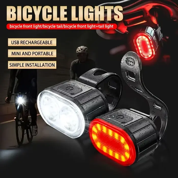 Lumières de vélo rechargeables USB