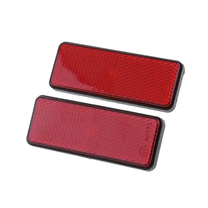 Réflecteur carré en plastique rouge pour scooter RL, 2 pièces, nouveauté