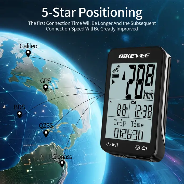 Ordinateur de vélo GPS sans fil