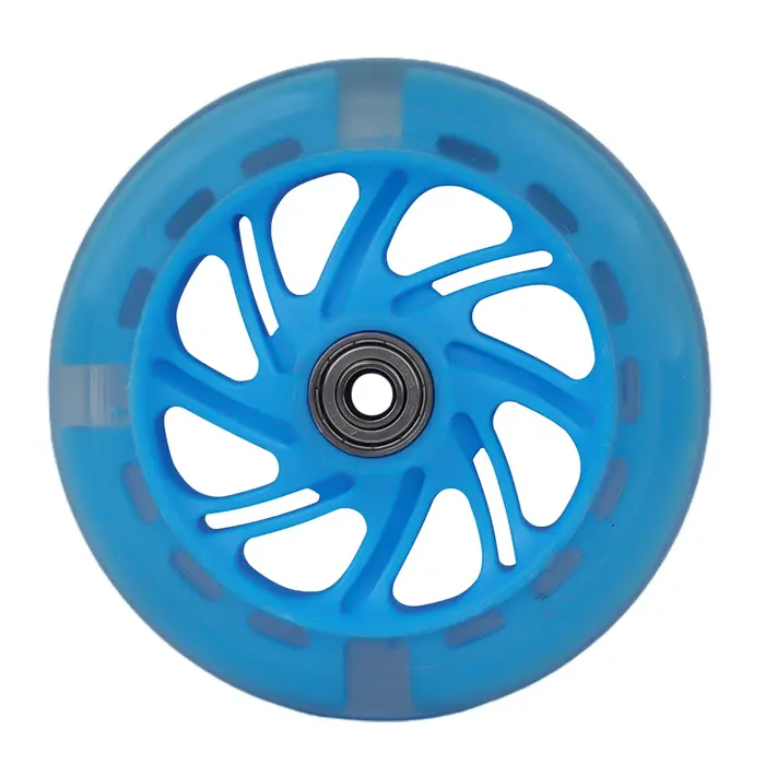 Roue de scooter à flash LED pour enfants, roues de rechange de scooter en PU, éclairage 5 couleurs,