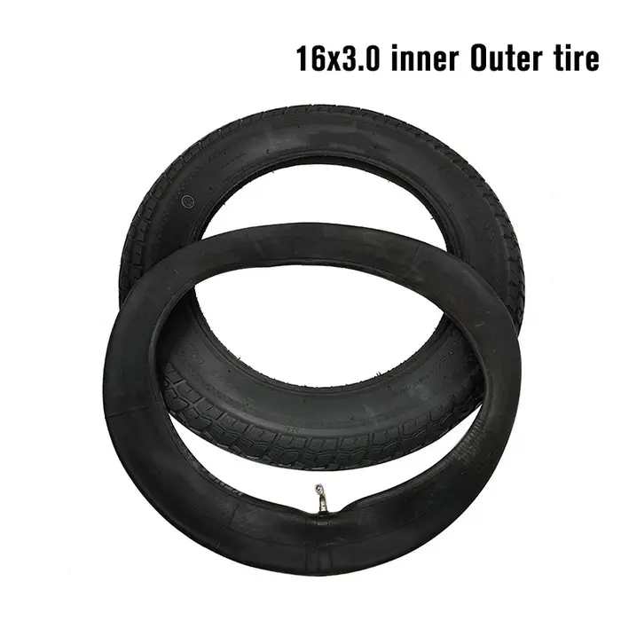 Pneu et chambre à air universels pour vélo de 16 pouces (16x3.0) pour vélos électriques et accessoires