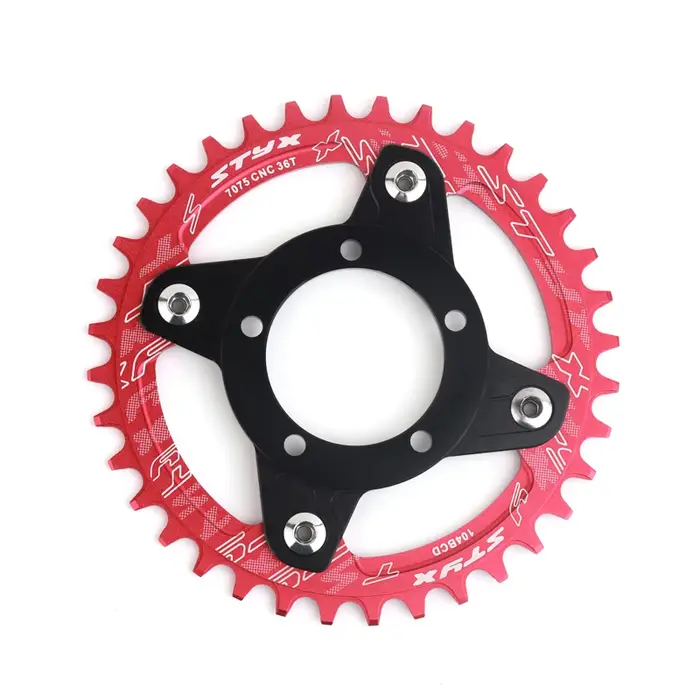 Roue à chaîne de vélo électrique 32T 34T 36T 38T rouge bleu noir pour Kits de moteur d'entraînement central Bafang 8