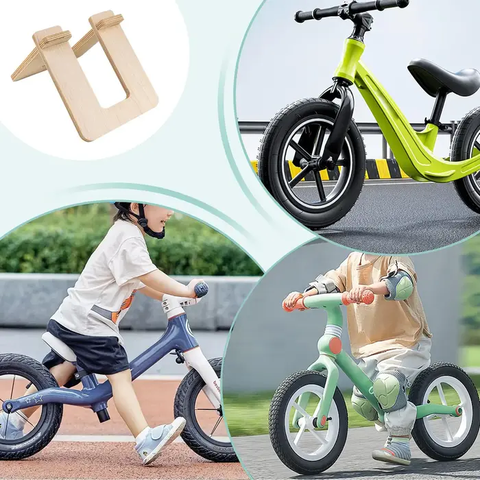 Support de rangement portable en bois pour trottinettes et vélos d'enfants, présentoir de sol pour vélos d'équilibre