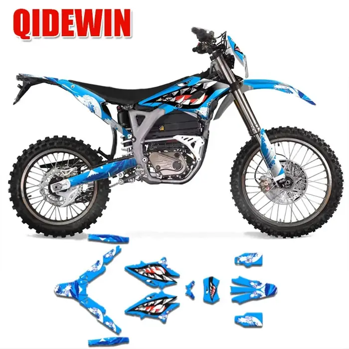 Autocollants Dirt eBike Wrap Kit Déco Vinyle Graphique Autocollants pour Sur-Ron Storm Bee Surron, A